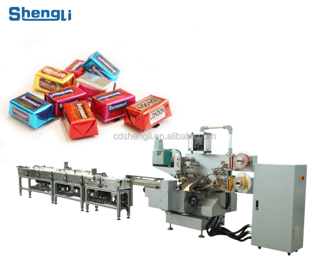 Chocolate fold wrapping machine