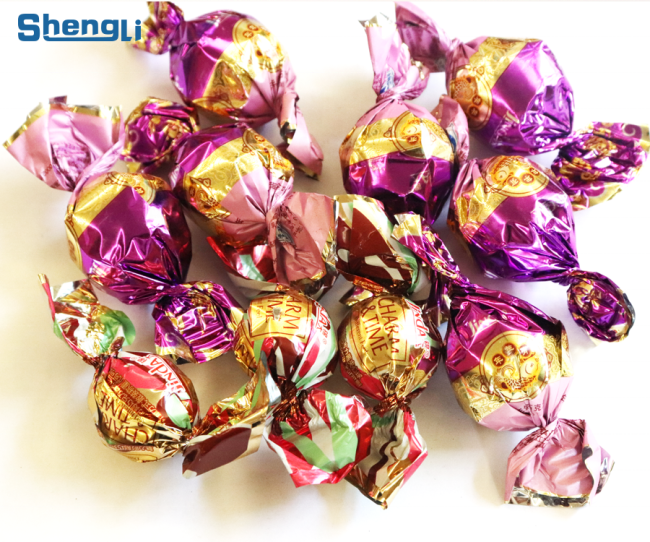 Chocolate candy double twist wrapping machine