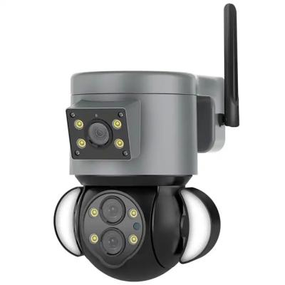 China 10X Zoom Camera Floodlight Wireless Smart Security Camera For Yard/Garden/Crossing Clear 4MP 2K Resolução de Câmera à venda