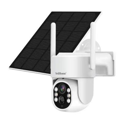 China Outdoor Solar Battery Wireless PTZ Camera Support Full-Color Night Vision 2-Way Audio Wireless CCTV Camera for sale