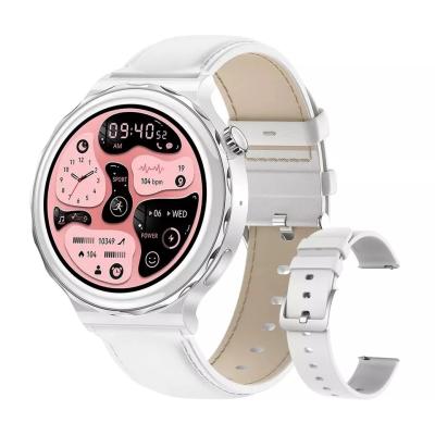 China Wireless Charging Luxury Ladies Smart Watches HK43 BT Call With 1.32inch Screen 360*360 For Women Te koop
