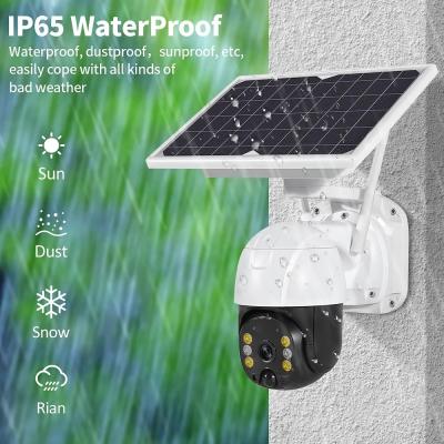 China 1080P Solar Outdoor Camera 3g 4g Sim Card Remote View Ptz Low Power Battery WiFi Wireless Security Solar 4G Camera for sale