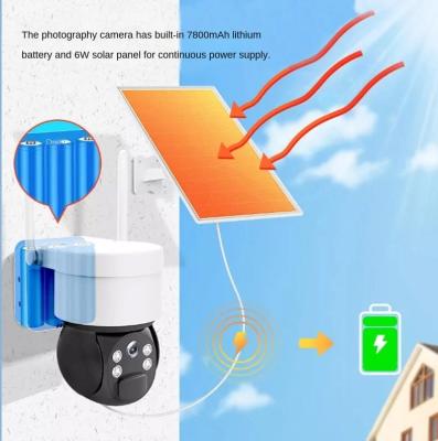 China Colorful Night Vision 3MP Solar Powered CCTV Wireless Camera Outdoor IP66 Waterproof Solar WiFi IP PTZ Camera for sale