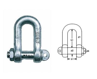 China Galvanized Anchor 3 8 Chain Shackle Form C DIN82101 for sale