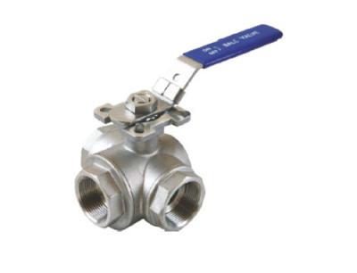 China Three-Way Threaded Ball Valve With Mounting Pad for sale