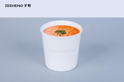 China Recyclable Paper Biodegradable Soup Cups 480ml Easy To Hold For Restaurants for sale
