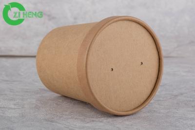 China Sturdy Durable Kraft Paper Cups 12 Oz Single Wall For Hot Soup FDA Approved for sale