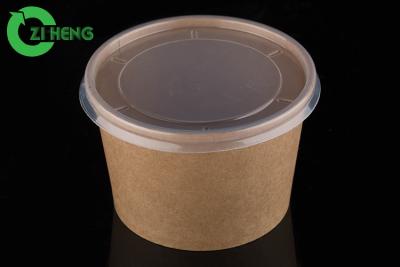 China Kraft Brown 8 Oz Paper Bowls With Lids , Stunning Paper Bowls Party Packaging for sale