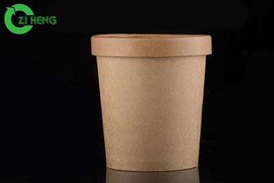 China Heat Lamp Resistant Paper Frozen Yogurt Cups Biodegradable Double PE Coated for sale