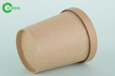 China Tazas de papel no absorbentes de Kraft brillante seguro de la microonda de 26 onzas para el restaurante en venta