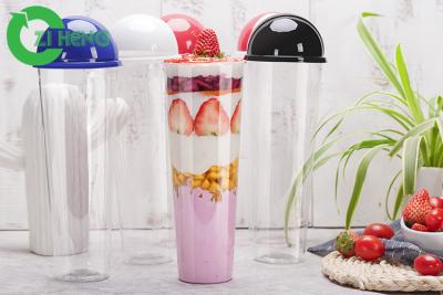 Chine Tasses en plastique claires lumineuses de dessert, tasses jetables de restaurant pour les boissons chaudes à vendre