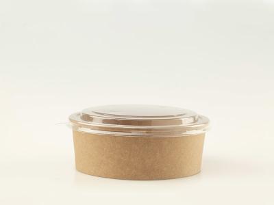 China No Deformation Kraft Paper Bowls , Microwavable 12 Oz Salad Paper Bowls for sale