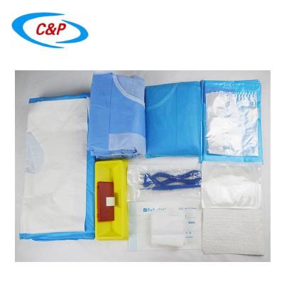 China Nonwoven Surgical Caesarean Drape Pack Fabric Blue EN13795 Standard for sale