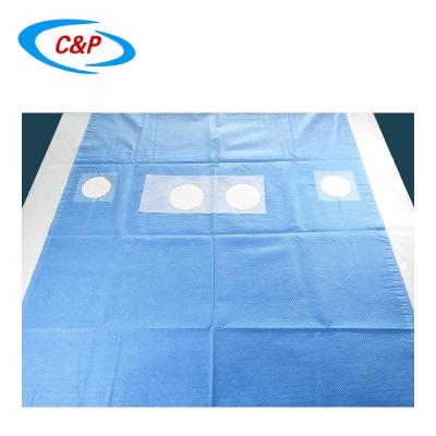 China Customized Surgical Sterile Nonwoven Radial Angio Drape With 4 Holes Supplier for sale