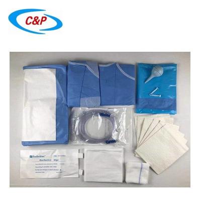 China Medical Drapes Hospital não tecido Pacote de cirurgia cesariana azul para cesariana à venda