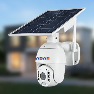 China 1080P Spotlight Solar Battery Powered Camera Pan Tilt 360 View for sale