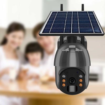 China 2MP 4G Solar Powered PTZ Camera 1080P APP Control Night Vision Cellular Security Camera for sale
