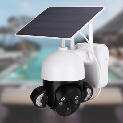 China WiFi 4K Home Security Camera Built In Siren IP65 Weatherproof Solar Powered WiFi Camera for sale