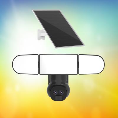 China 6500K 1500 Lumens Solar Floodlight Camera 15M PIR Distance 90 Degree Viewing Angle for sale