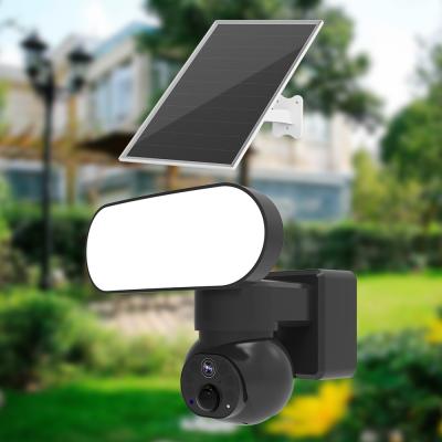 China 3MP Battery Security Camera With 1000LM Light 6W Solar Panel Camera for sale