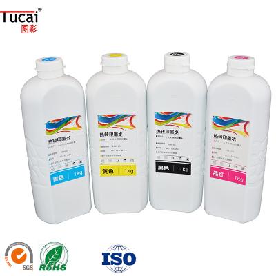 China Bright Color Dye Sublimation Ink Heat Transfer Printing Ink For Epson Printhead for sale
