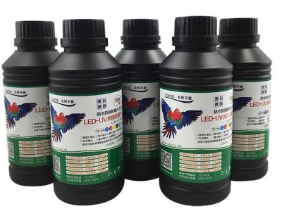 China Strong Adhesion EPSON UV Ink Low Smell Uv Dye Ink 500ML/Bottle  For Epson Printing for sale