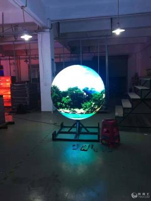 China Customized 360 Degree LED Display Soft Curved Ball Sphere LED Video Display Screen for sale