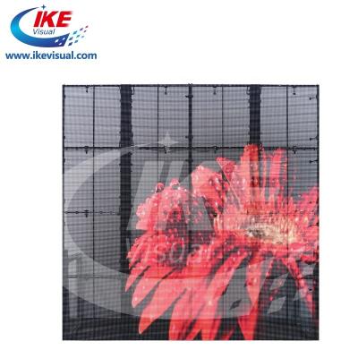 China Glass Indoor Fixed LED Screen P3 1200 Nits Transparent LED Panel for sale
