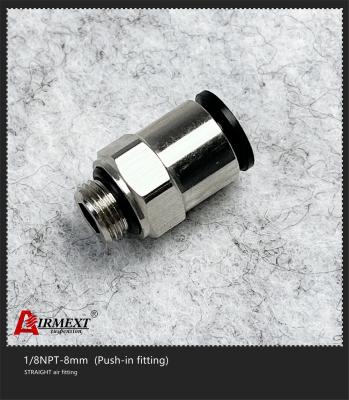 China Equal Shape Push In Quick Connect Air Fittings Straight Elbow 1/8NPT-8mm for sale