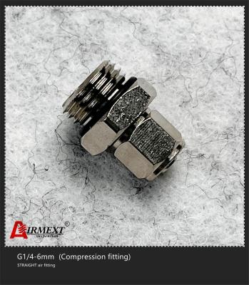 China G1/4-6mm rápidos conectan la colocación recta de la compresión de las colocaciones del aire en venta