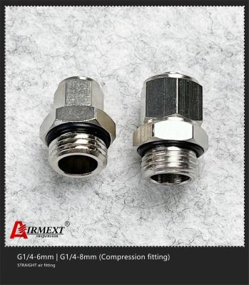 China Straight Stainless Steel Quick Connect Air Fittings G1/4-8mm for sale