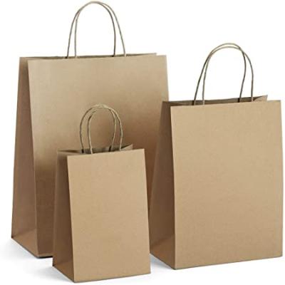 China China custom printed paper stand up packaging brown shopping kraft paper bags with logo for sale