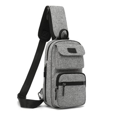 China Custom Zipper Closure Casual Crossbody Bag With Black Grey Color for sale