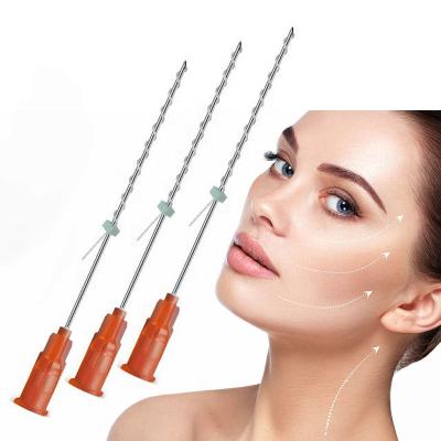 China Barbed PCL Thread Lift 27G 90 Mm Tornado Screw Facial Lifting Needle for sale