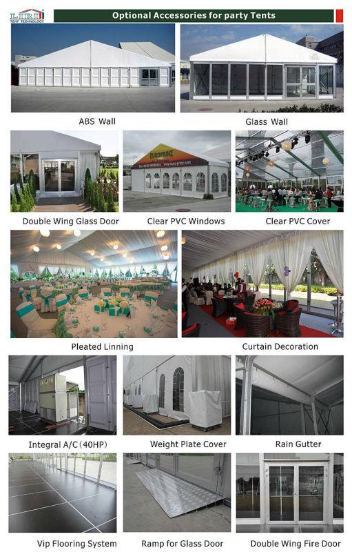 1000 Seater Transparent Wedding Event Tent Aluminum Structure With AC For Sale