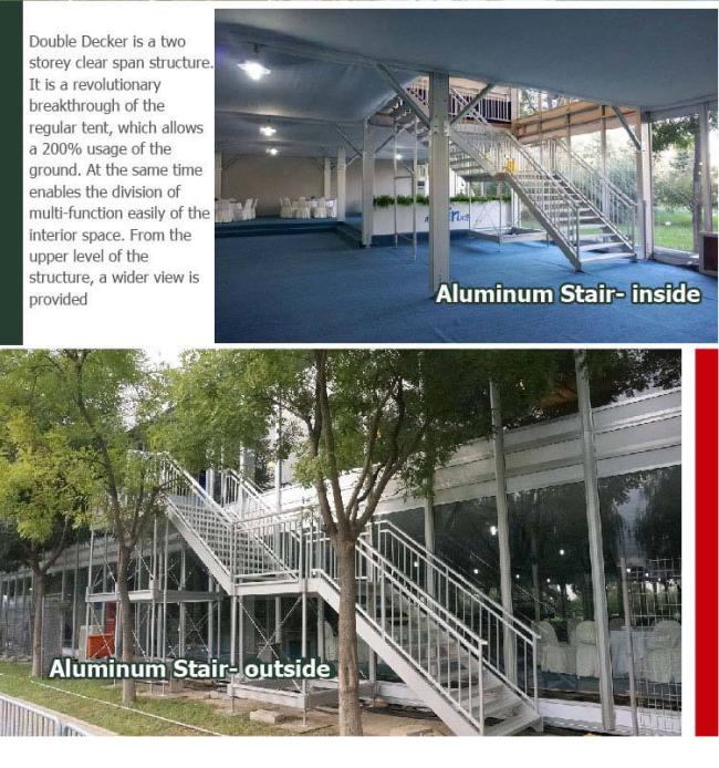 2017 Two Storey Double Decker Tent 2 Floor Tent for VIP Lounge