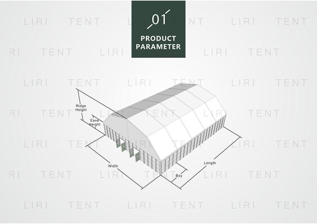 Fire Retardant Durable Aluminum 60x100m Huge Polygon Tent for Sports Events with Grandstand
