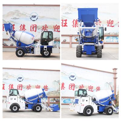 China 2.0m3 Self Loading Concrete Mixer Truck Self Loading Cement Truck 76Kw for sale