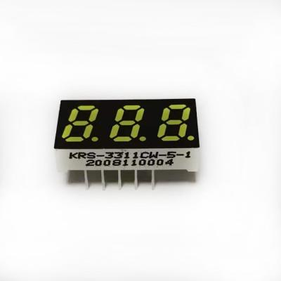China 0.31inch 3 módulo blanco de la pantalla LED de color del cátodo común de la exhibición de segmento del dígito 7 en venta