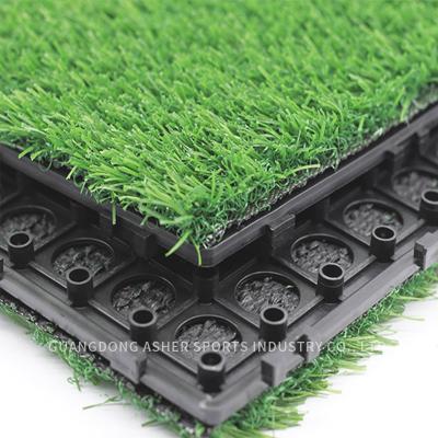 China Interlocking Garden Artificial Grass Turf Green Soft PE Material for sale