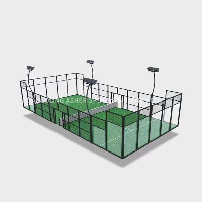 China PE Material Standard Padel Court Area , Padel Court Surface With fake Grass for sale