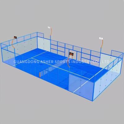 China LED Lighting Padel Court Turf , Padel Court Floor 12mm Grass Height for sale