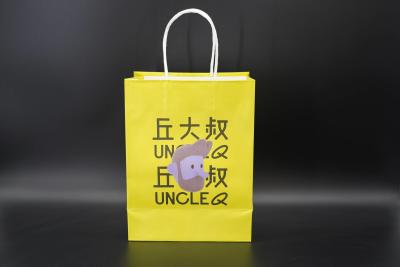 China Premium Personalized Paper Bags Sturdy Custom Kraft Grocery Bags for sale