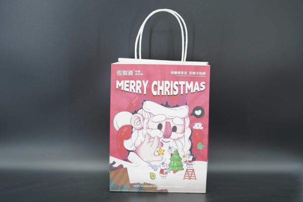 Quality OEM / ODM Eco Friendly Paper Kraft Bags Printing For Christmas Party for sale
