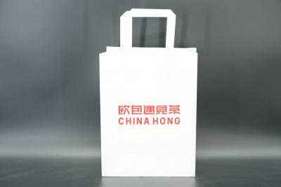 China Flap Rope Handle Paper Bags Lightweight Recyclable Paper Grocery Bags for sale