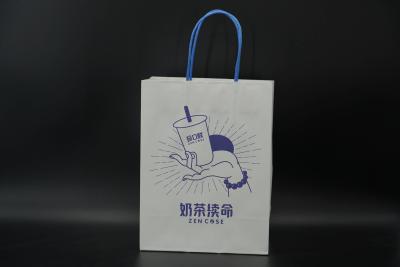 China Recyclable Eco Paper Bags Kraft Coffee Food Takeaway Paper Bags for sale