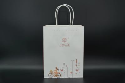 China Customized Personalized Paper Bags White Kraft Bags With Handles Twisted FSC for sale