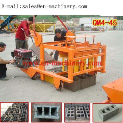 China Cheapest Hollow Cement Block Making Machine 4-45 Small Concrete Brick Making Machine for sale