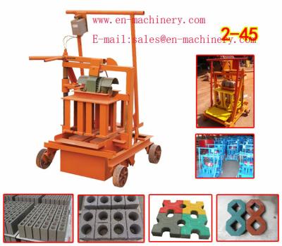 China Bloco usado 2-45 do fabricante da máquina de fatura de tijolo que faz a máquina da fábrica de China à venda