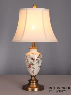 China Hand Painting Elegant 39cm X 73cm Decorative Table Lamp for sale